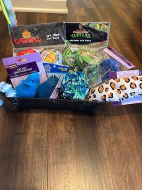 Assorted Cat Toy Gift Basket!